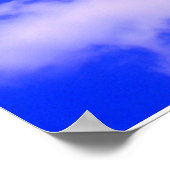 Wolken in Clear Blue Sky Square Poster (Ecke)