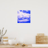 Wolken in Clear Blue Sky Square Poster (Küche)
