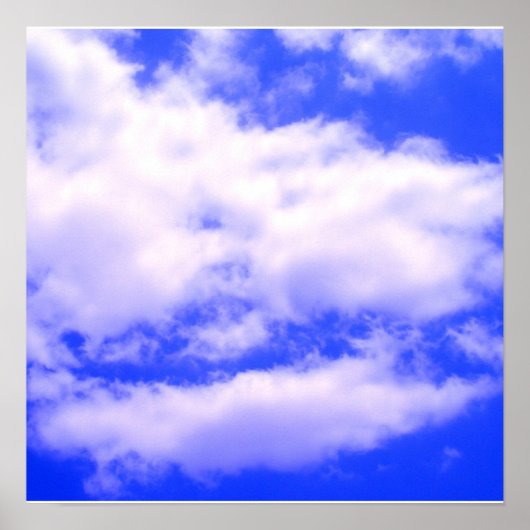 Wolken in Clear Blue Sky Square Poster (Vorne)