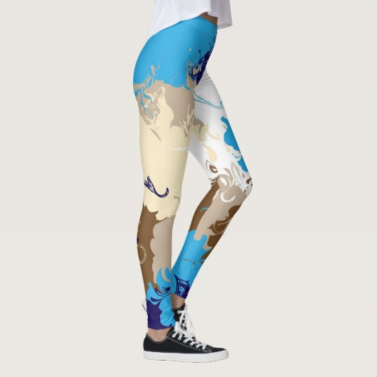 Wolken in meinem Kaffee Leggings (Rechts)
