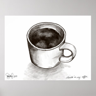 Wolken (in meinem Kaffee) Poster