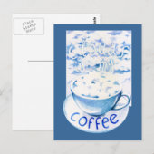 Wolken in meiner Kaffeekarte Postkarte (Vorne/Hinten)