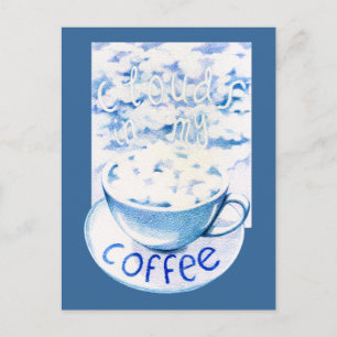 Wolken in meiner Kaffeekarte Postkarte