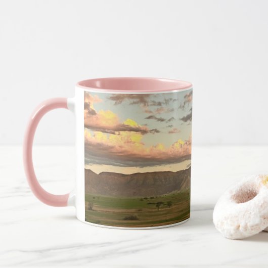 Wolken in Namibia Goldene Stunde Tasse (Mit Donut)