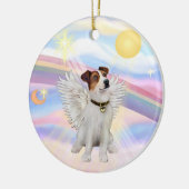Wolken - Jack Russell Terrier Keramikornament (Links)