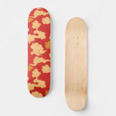 Wolken japanischen Stils Skateboard (Vorderseite)