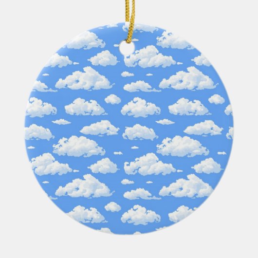 Wolken Keramik Ornament (Vorne)