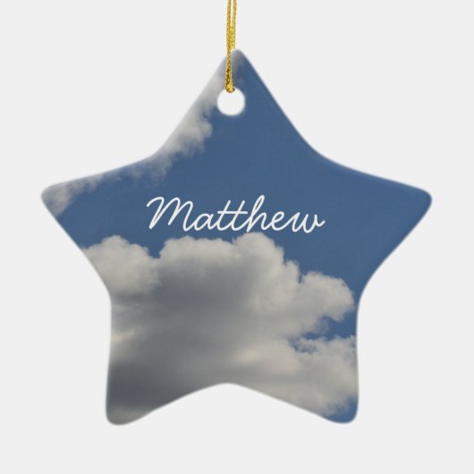 Wolken Keramik Ornament (Vorne)