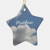 Wolken Keramik Ornament (Links)