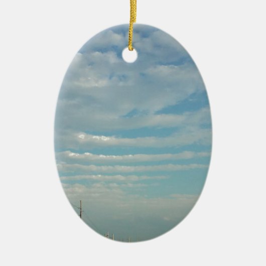 Wolken Keramik Ornament (Vorne)