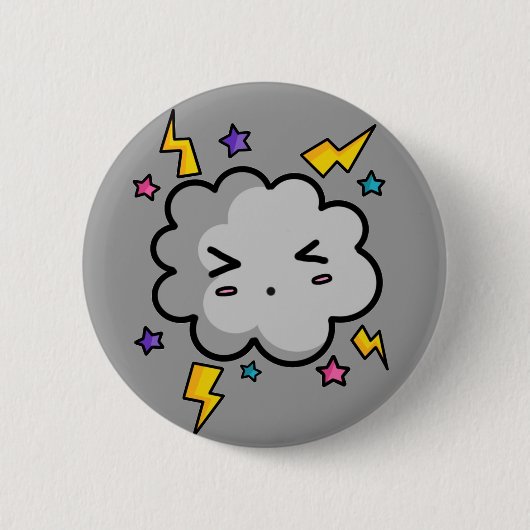 Wolken-Knopf Button (Vorderseite)
