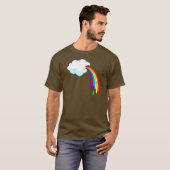 Wolken-kotzende Regenbogen T-Shirt (Vorne ganz)