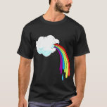 Wolken-kotzender Regenbogen-schwarzer T - Shirt<br><div class="desc">Wolken-kotzender Regenbogen-schwarzer T - Shirt</div>