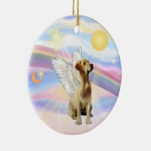 Wolken - Labrador (gelb) Keramikornament (Rechts)