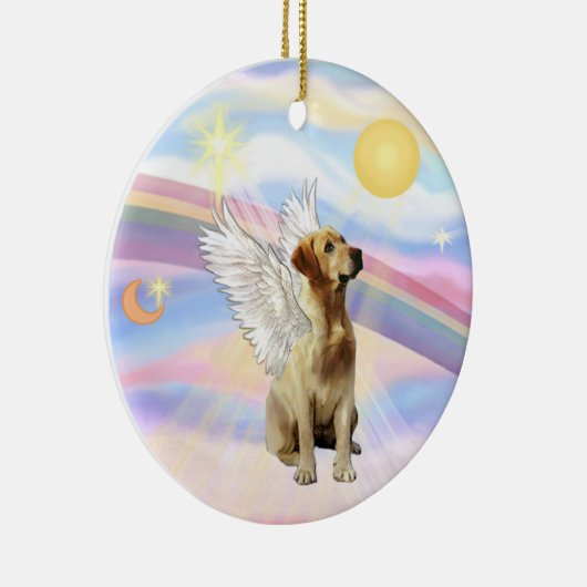 Wolken - Labrador (gelb) Keramikornament (Rechts)