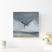 Wolken-Landschaft Quadratische Wanduhr (Zuhause)