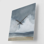 Wolken-Landschaft Quadratische Wanduhr (Winkel)