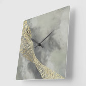 Wolken-Matrix Quadratische Wanduhr (Winkel)