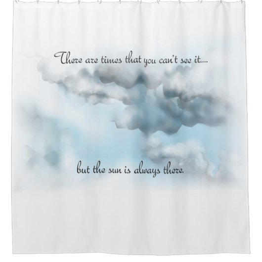 Wolken mit Anführungsduschvorhang Duschvorhang (Vorderseite)