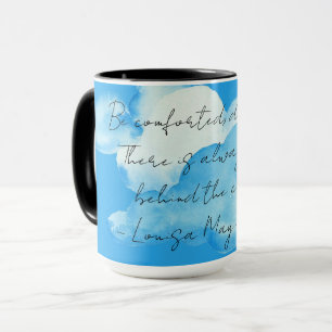 "Wolken" mit Louisa May Alcott Zitat Kaffee Tasse