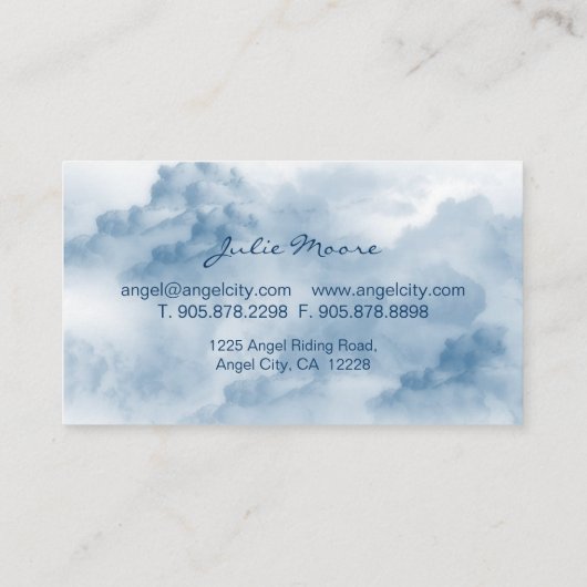 Wolken mit Rainbow Scripture Business Card Visitenkarte (Rückseite)