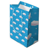 Wolken Mittlere Geschenktüte (Rückseite Schrägansicht)