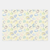 Wolken, Monde und Sterne für Baby Geschenkpapier Set (Vorderseite 3)