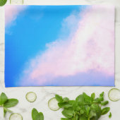 Wolken nebenan - Blau mit bunten Wolken Küchentüch Geschirrtuch (Gefaltet)