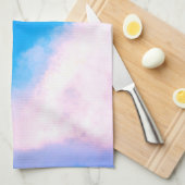 Wolken nebenan - Blau mit bunten Wolken Küchentüch Geschirrtuch (Viertel Falte)