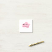 Wolken neun rote Pastell-Brautparty Namensdatum Post-it Klebezettel (Auf Schreibtisch)