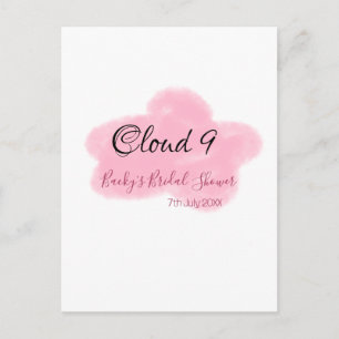 Wolken neun rote Pastell-Junggesellinnenabschied b Postkarte
