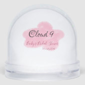 Wolken neun rote Pastell-Junggesellinnenabschied N Schneekugeln (Rückseite)