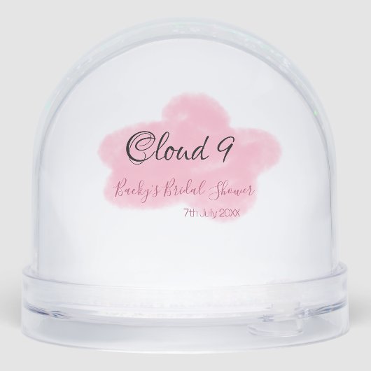 Wolken neun rote Pastell-Junggesellinnenabschied N Schneekugeln (Rückseite)