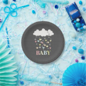 Wolken + neutrale Babydusche Pappteller (Party)