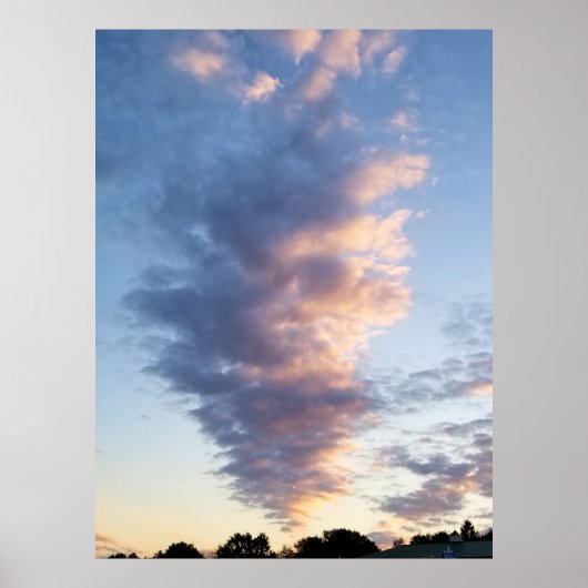 Wolken New Jersey Sunset Poster (Vorne)
