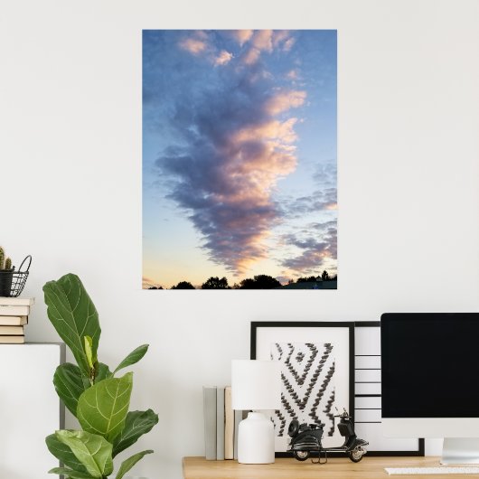 Wolken New Jersey Sunset Poster (Heimbüro)