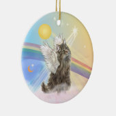 Wolken - Norwegischer Waldkatze-Engel Keramik Ornament (Rechts)