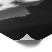 Wolken oberhalb der Silhouette Poster (Ecke)