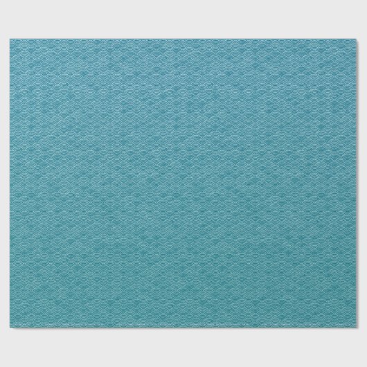 Wolken | Ombre Tide Pool Geschenkpapier (Flach)