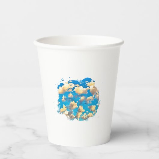 Wolken Pappbecher (Vorderseite)