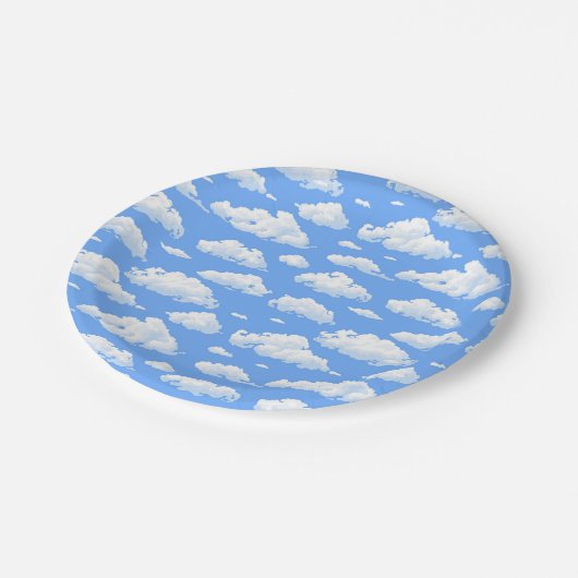 Wolken Pappteller (Schrägansicht)