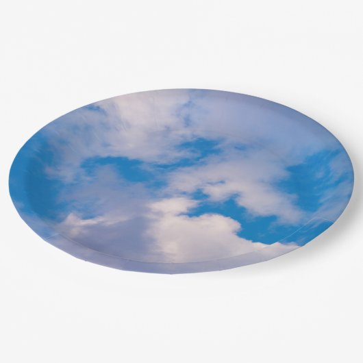 Wolken-Pappteller Pappteller (Schrägansicht)