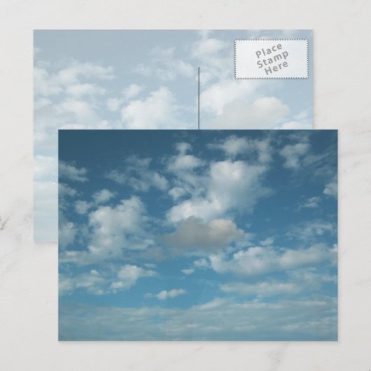Wolken Postkarte (Vorne/Hinten)