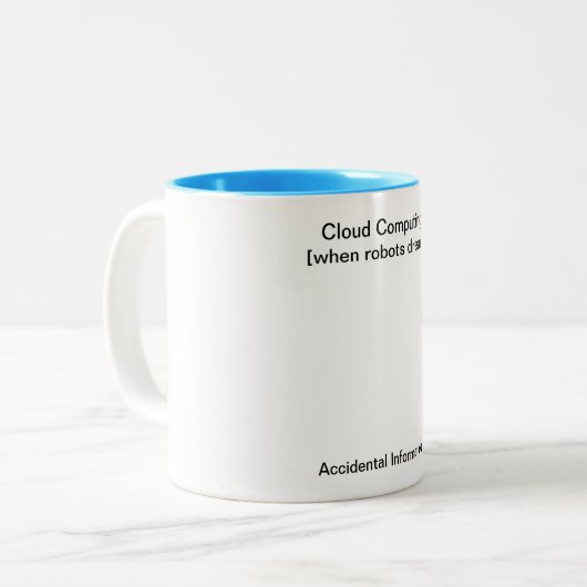 Wolken-rechnen(wenn Roboter träumen), Tasse (Vorderseite Links)