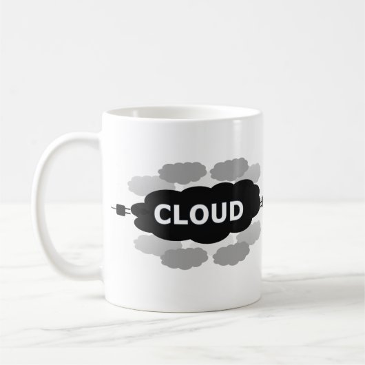 Wolken-rechnenTasse Kaffeetasse (Links)