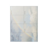 Wolken & Regenbogen moderne ästhetische Wochenplan Notizblock (Rotiert)