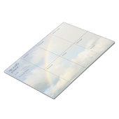 Wolken & Regenbogen moderne ästhetische Wochenplan Notizblock (angewinkelt)