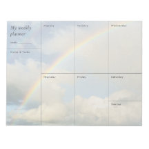 Wolken & Regenbogen moderne ästhetische Wochenplan