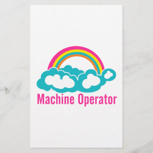 Wolken-Regenbogen-Operator Briefpapier