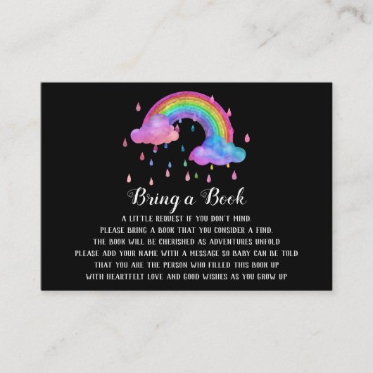 *~* Wolken Regentropfen Regenbogen bringen Buch Begleitkarte (Vorderseite)